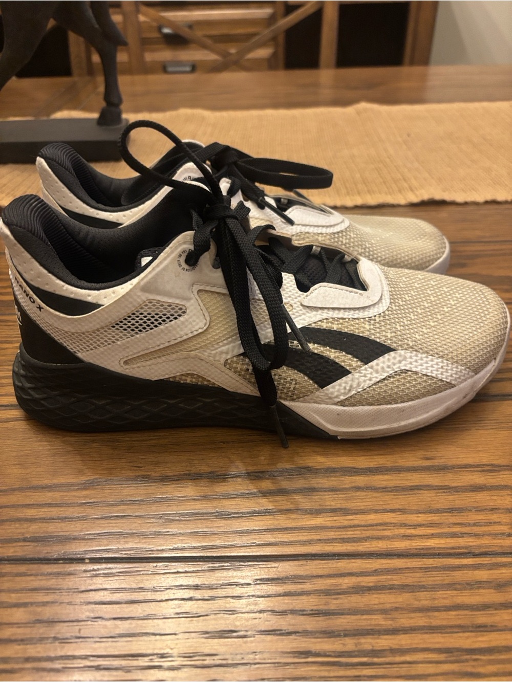 Reebok Men's Athletic Running Shoes in Beige and Black